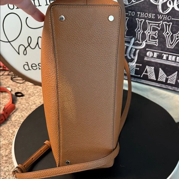 Kate Spade Brown Leather Shoulder Bag EUC - Picture 6 of 9